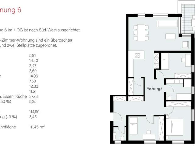4,5 Zi. Wohnung Nr. 6 Neubau Natur pur