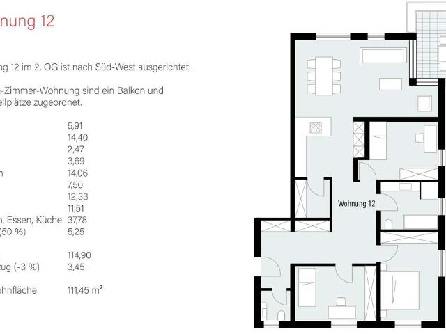 4,5 Zi. Wohnung Nr. 12 Neubau Natur pur