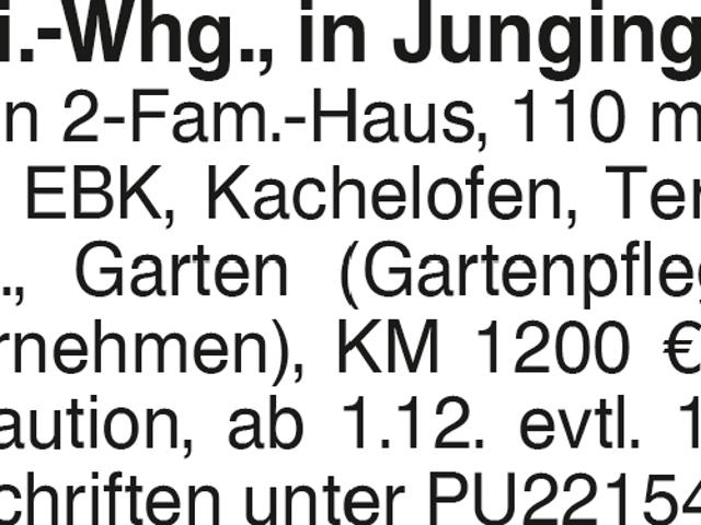 4,5 Zi. Whg. in Jungingen