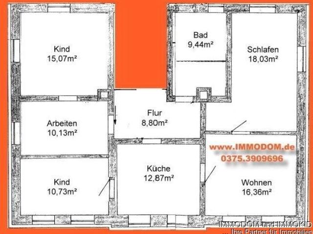 4,5 Zimmer Wohnung für Familien mit Kindern in Reinsdorf Friedrichsgrün zu vermieten!