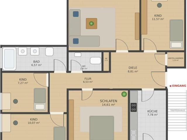 4,5 Zimmer Wohnung mit Balkon und Loggia und TG Platz in Giesing