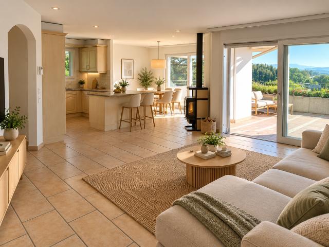 4.5 Zimmer Wohnung mit phantastischer Terrasse und Weitsicht