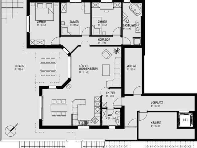 4.5 Zimmer, 125 m²