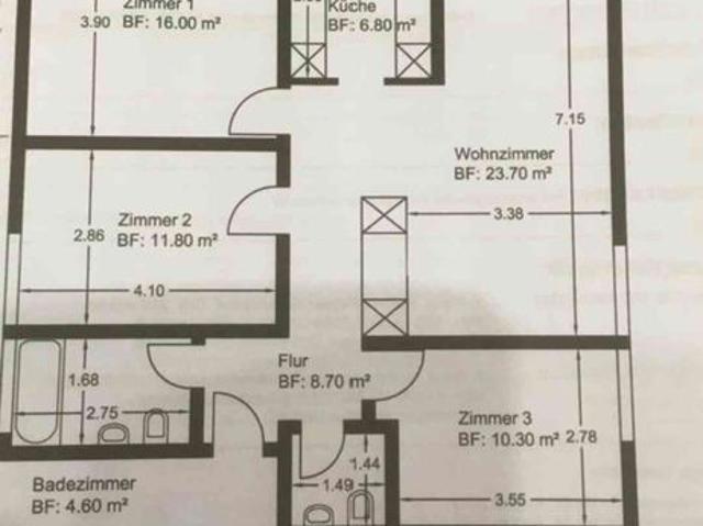 4.5 Zimmer, 86 m², 2. Stock