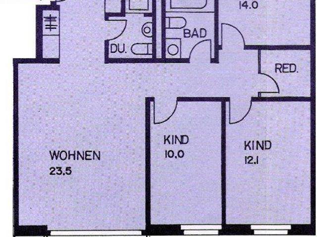 4.5 Zimmer, 94 m², 1. Stock