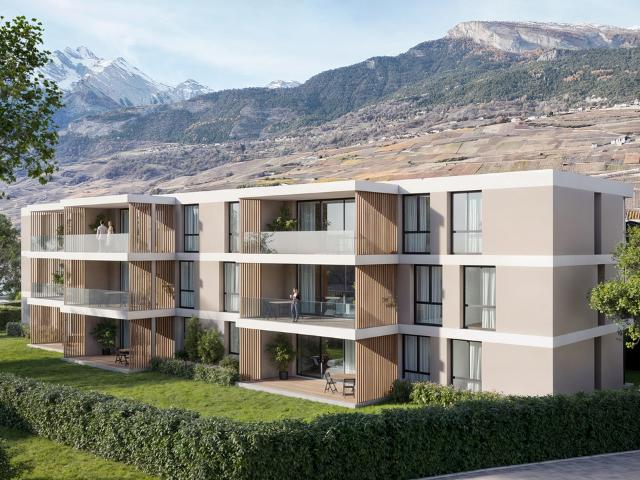 4,5 Zimmerwohnung – Los C2 – Les jardins de Plan Conthey