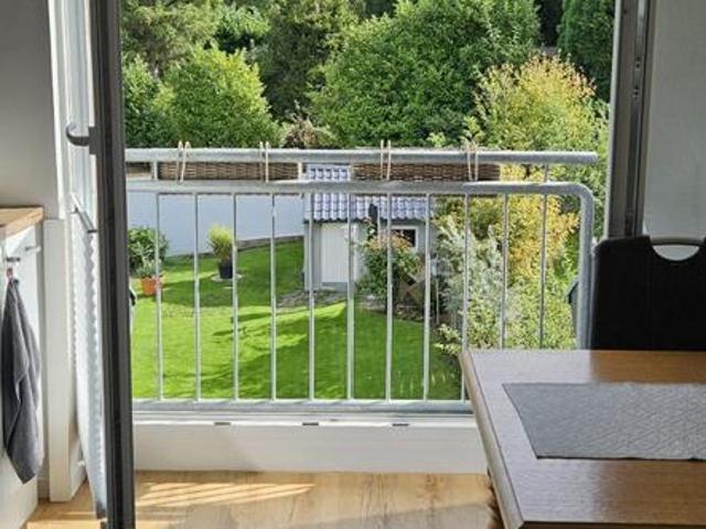 53qm helle Wohnung Blick in den Garten
