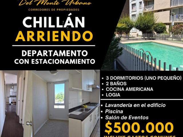 $ 500.000 Departamento en Arriendo en Chillán / AGRODELMONTE LTDA