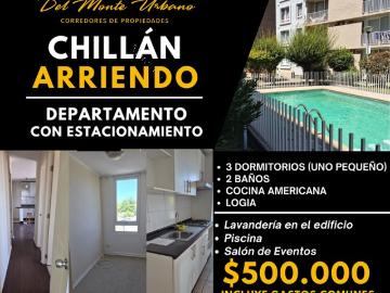 $ 500.000 Departamento en Arriendo en Chillán / AGRODELMONTE LTDA