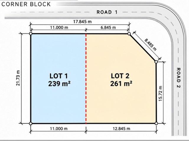 500m² Corner Block | Dual Services Installed. !