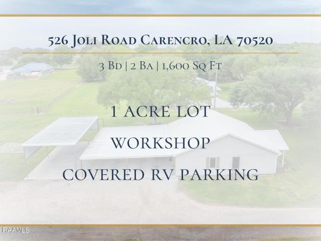 526 Joli Rd, Carencro, LA 70520 | MLS #RA2600003