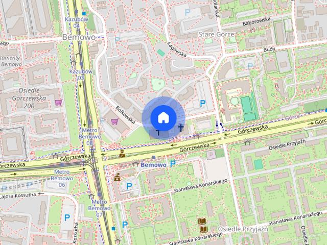 55m, dwa oddzielne pokoje, przy Metrze Bemowo