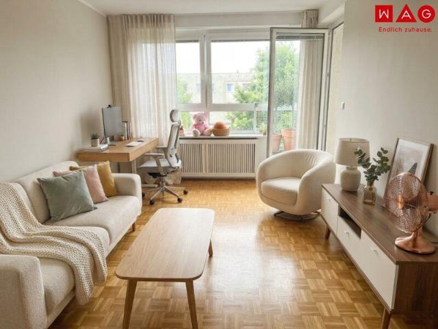 56 m² zum Wohlfühlen – 2 Zimmer Wohnung mit Loggia im 5. Geschoß