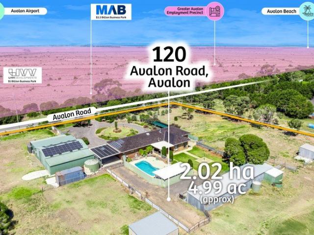 5 ACRES WITH MAIN AVALON ROAD FRONTAGE & TWO HOMES OPPOSITE AVALON EMPLOYMENT PSP