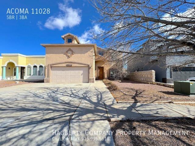 5 BR, 2.5 BA Apartment 11028 Acoma, El Paso, TX 79934