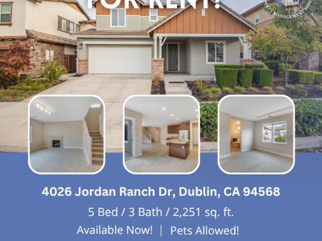 5 BR, 3 BA Apartment 4026 Jordan Ranch Dr, Dublin, CA 94568