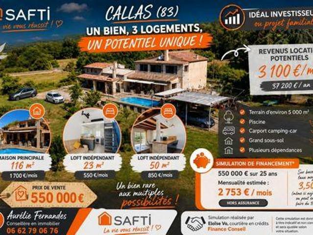 5 chambres, Callas Provence 83830 103014832