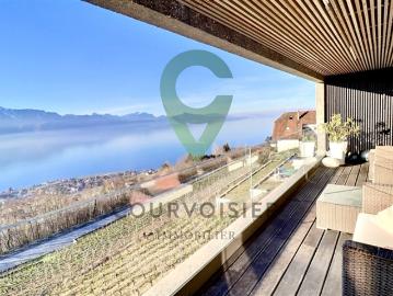 Wunderschönes Duplex mit atemberaubendem Blick auf den See und die Alpen!