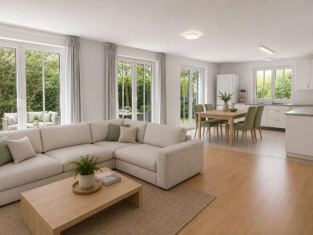 5 Zimmer, 3 Bäder und ein großer Garten. Haus im Haus