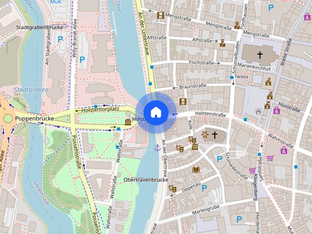 5 Zimmer Altbauwohnung im Herzen der Lübecker Innenstadt mit Südbalkon und Stellplatz