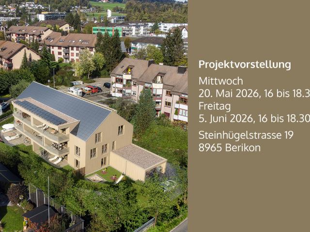 5½ Zimmer Attikawohnung mit grosser Terrasse und Weitsicht in Berikon