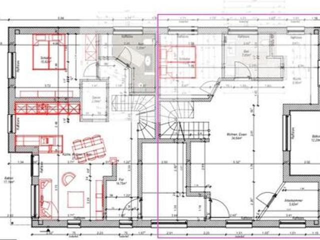 5,5 Maisonettwohnung 131qm 2.100,00 EUR Kaltmiete, ca.131,00 m²