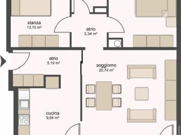 6100 Bellinzona, Via Ghiringhelli 23d, appartamento 203