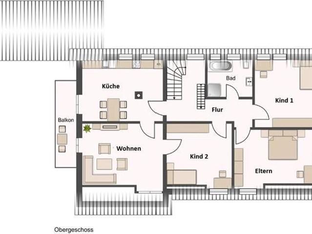 6 Zimmer Wohnung über 2 Stockwerke OHNE MAKLER