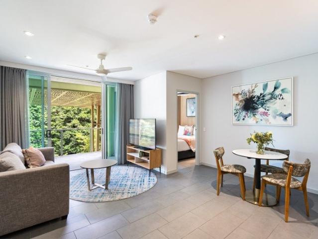 70m² two bedroom residence with full balcony and mountain outlook