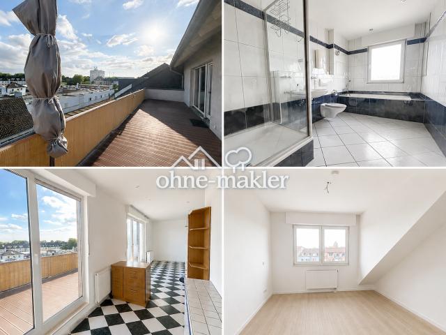 74qm Dachgeschosswohnung mit Phenthouse Feeling mit 25qm Dachterrasse und Garage optional