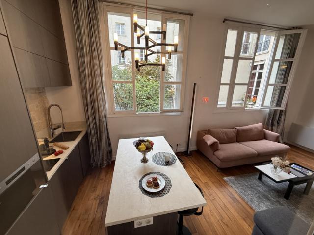 75004 Ile Saint Louis. Deux pièces contemporain en parfait