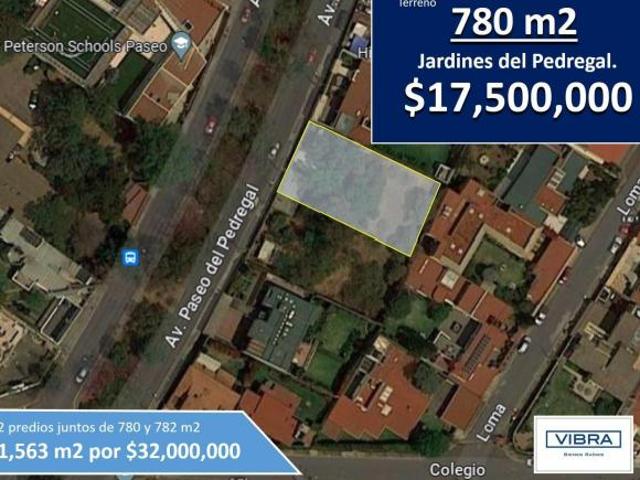 782 m2 a la venta en Pedregal