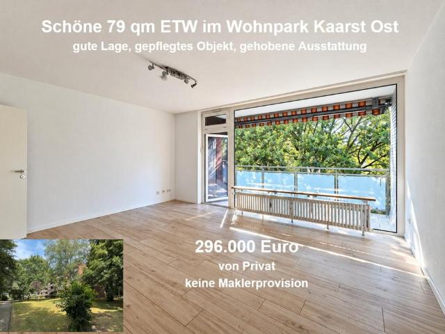 79 m² ETW in Kaarst | 3 Zi. | West Loggia | Parkblick | v. privat
