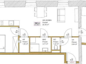 8522 Groß St. Florian, Marktstraße T11: Hübsche 3 Zimmerwohnung mit 63,95m² Wfl
