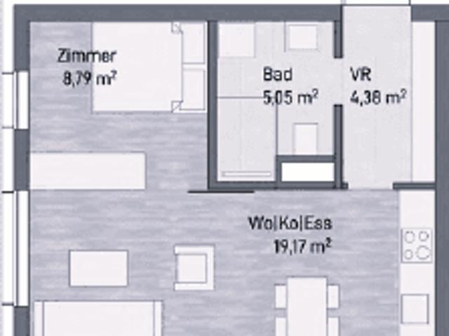 8,5 % Baustartaktion! 2 Zimmer Anlegerwohnung 37,39m² Grazer Stadtlage