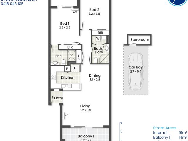 91m2 ground floor apartment