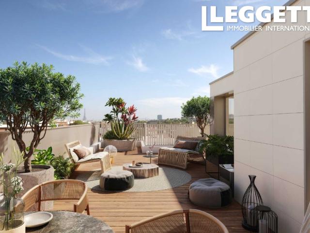 92130, Issy les Moulineaux, appartement T2 1 chambre aux RDC offrant 53m2 + 14m2 terrasse + 32.5m2 jardin