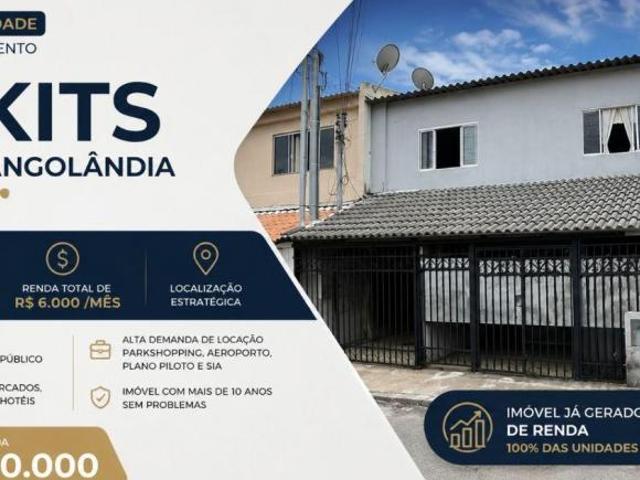 9 Kits à Venda em Candangolândia, 240m² Construídos, Renda de R$ 6 Mil/Mês, 120m² de Lote, Brasília