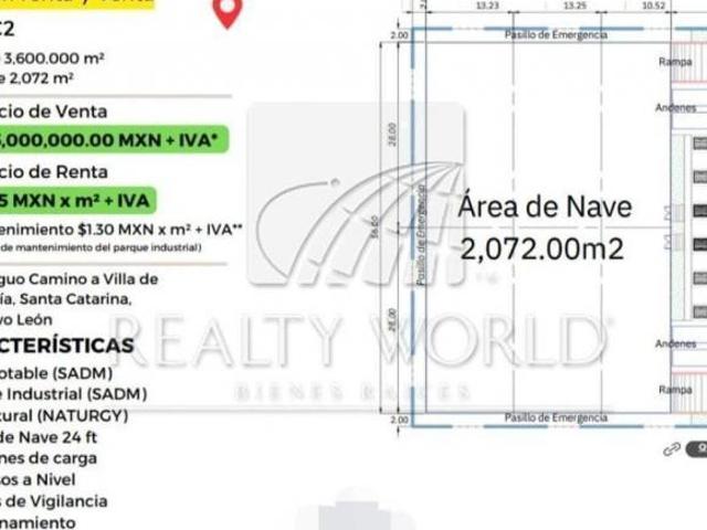 003 00471 NV Nave Industrial / Bodega en Santa Catarina, N.L