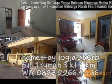 0823 2266 4466 Family Homestay Keluarga Yogya Bulanan Mingguan Harian Maliobor Penginpan 3KT Rumahan