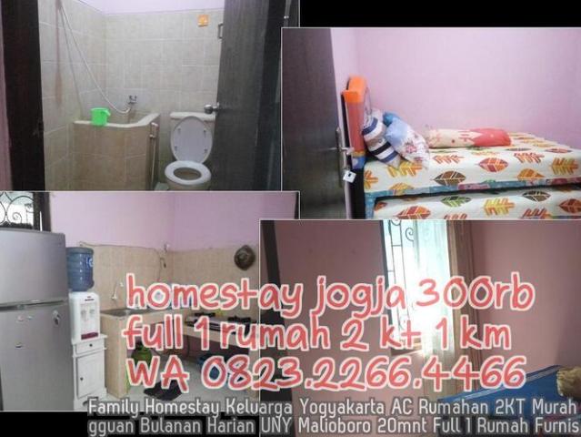0823 2266 4466 Family Homestay Keluarga Yogyakarta AC Rumahan 2KT Murah Mingguan Bulanan Harian UNY