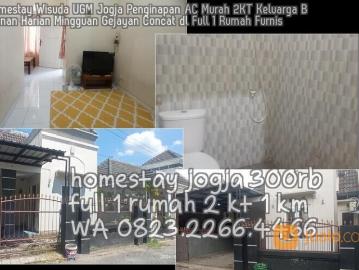 0823 2266 4466 Homestay Wisuda UGM Jogja Penginapan AC Murah 2KT Keluarga Bulanan Harian Mingguan Ge