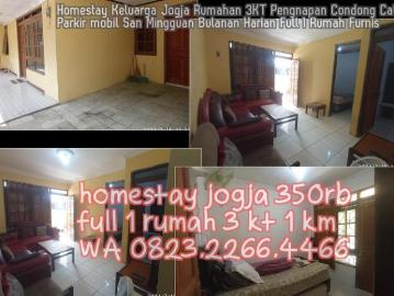 0823 2266 4466 Homestay Keluarga Jogja Rumahan 3KT Pengnapan Condong Catur Parkir mobil San Mingguan