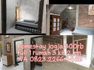 0823 2266 4466 Homestay Rumah di Jogja Mingguan Bulanan Harian Jl Kaliurang km8 Damai 2KT Pnginapan