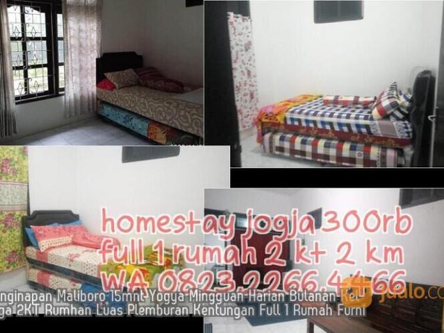 0823 2266 4466 Penginapan Maliboro 15mnt Yogya Mingguan Harian Bulanan Kelarga 2KT Rumhan Luas Plemb
