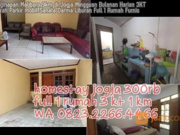 0823 2266 4466 Penginapan Maliboro 9km di Jogja Mingguan Bulanan Harian 3KT Murah Parkir mobil Sanat