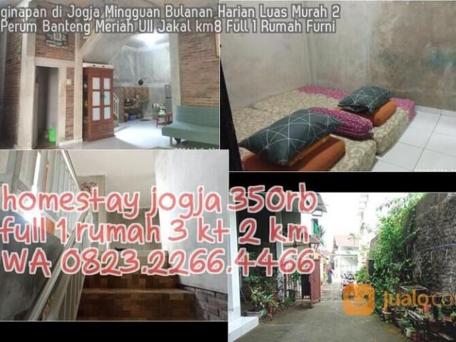 0823 2266 4466 Penginapan di Jogja Mingguan Bulanan Harian Luas Murah 2KT Perum Banteng Meriah UII J