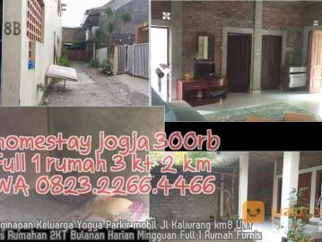 0823 2266 4466 Penginapan Keluarga Yogya Parkir mobil Jl Kaliurang km8 UNY Luas Rumahan 2KT Bulanan