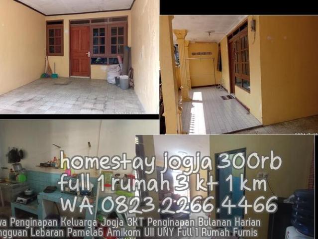 0823 2266 4466 Sewa Penginapan Keluarga Jogja 3KT Penginapan Bulanan Harian Mingguan Lebaran Pamela6