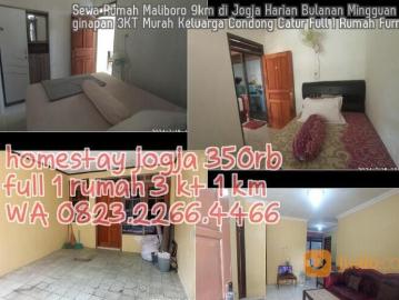 0823 2266 4466 Sewa Rumah Maliboro 9km di Jogja Harian Bulanan Mingguan Penginapan 3KT Murah Keluarg